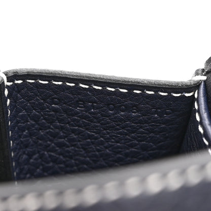 Hermes Taurillon Clemence Halzan 31 GM Bleu Nuit 7 of 10