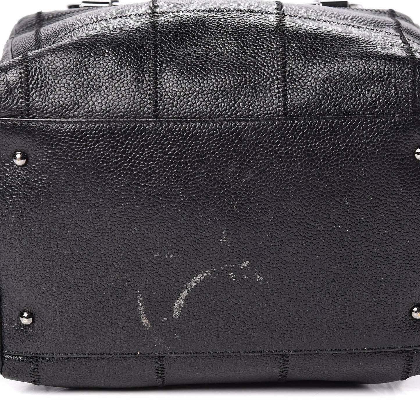 Caviar Square Stitched Bowler Black