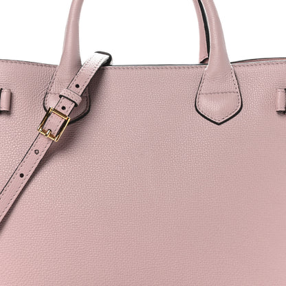 Burberry Derby Calfskin House Check Medium Banner Tote Pale Orchid 8 of 10