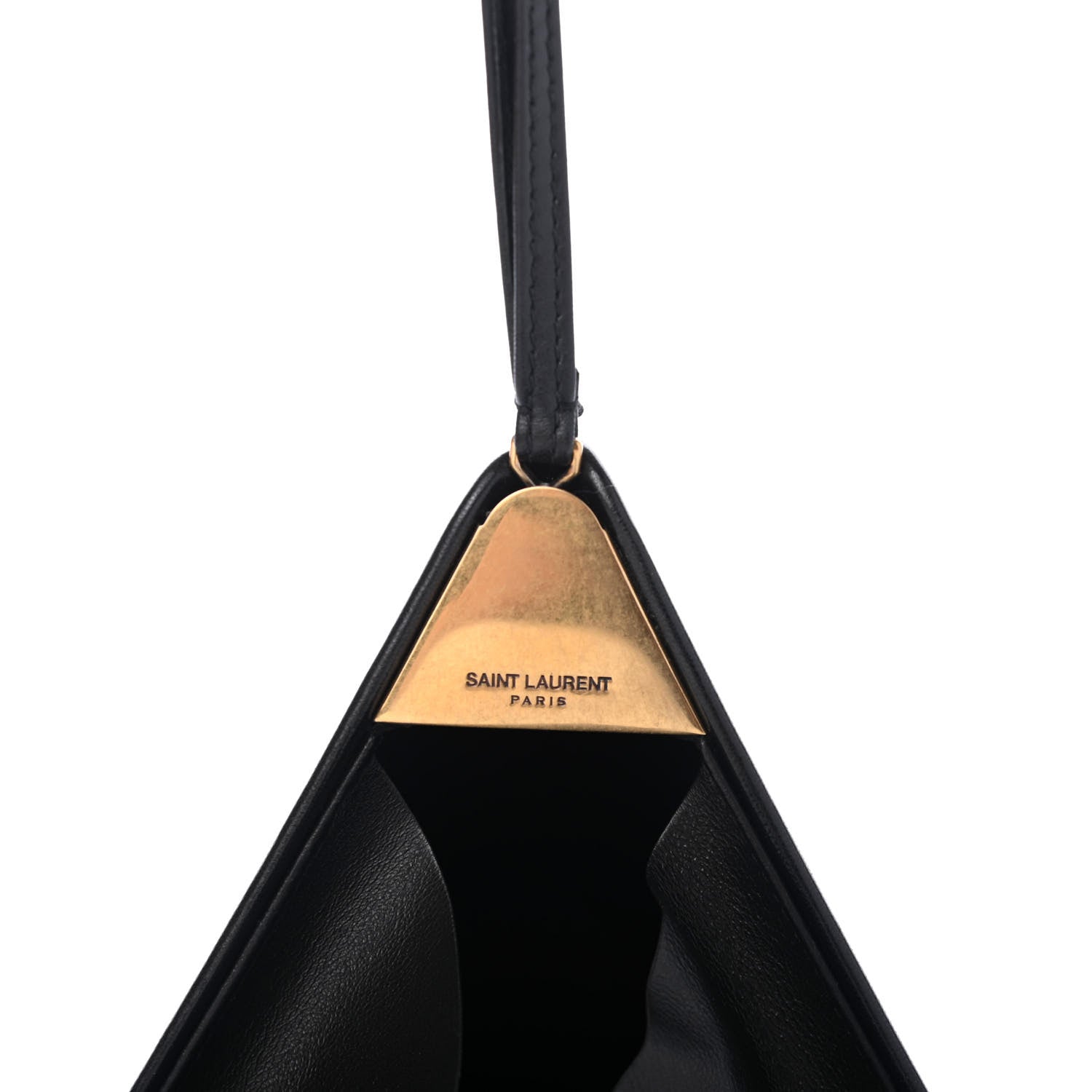 Saint Laurent Lambskin Pyramid Clutch Black 6 of 11