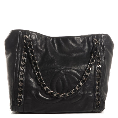 Chanel Glazed Calfskin Large Modern Chain Tote Black 1 of 7