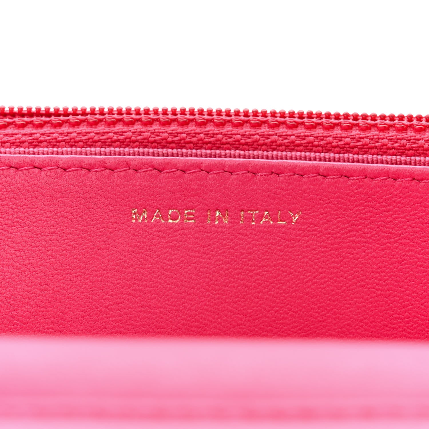 Chanel Lambskin Quilted Wallet On Chain WOC Dark Pink 10 of 13