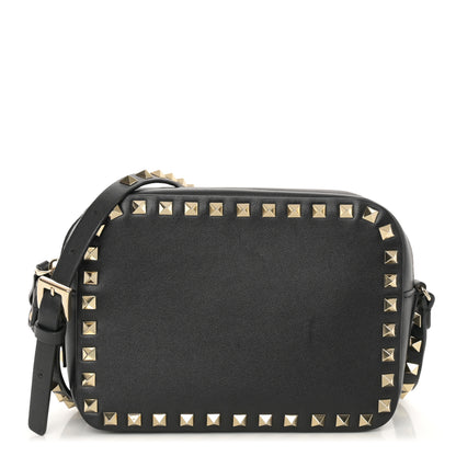 Valentino Garavani Calfskin Rockstud Camera Crossbody Bag Black 1 of 11