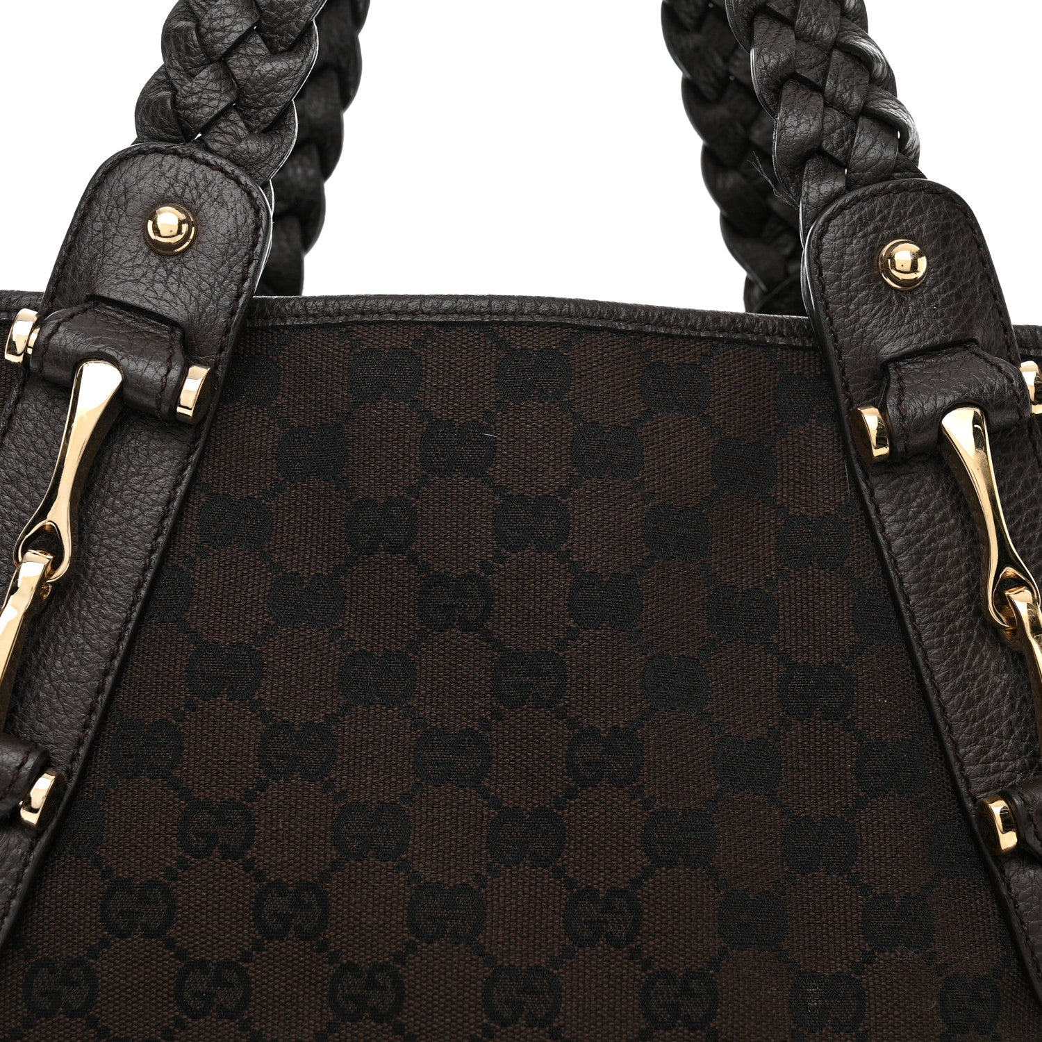 Gucci Monogram Small Pelham Shoulder Bag Black Brown 9 of 11