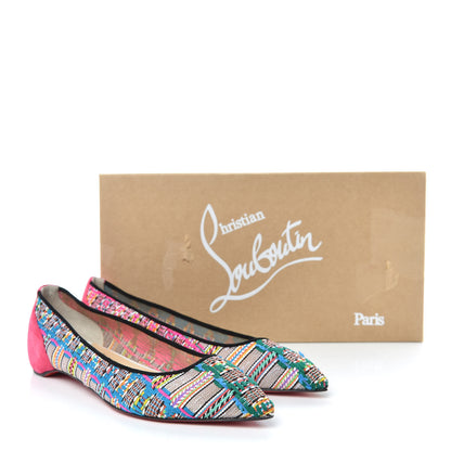 Christian Louboutin Lace Rete Tresse Suede Hippie Follies Flats 39 Version Multi 9 of 9