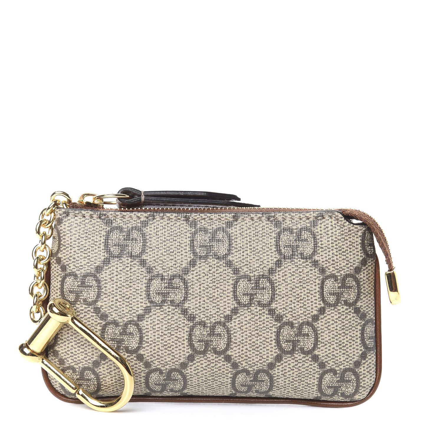GG Supreme Monogram Key Case Brown