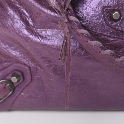 Balenciaga Agneau Classic Hardware City Metallic Purple 12 of 14