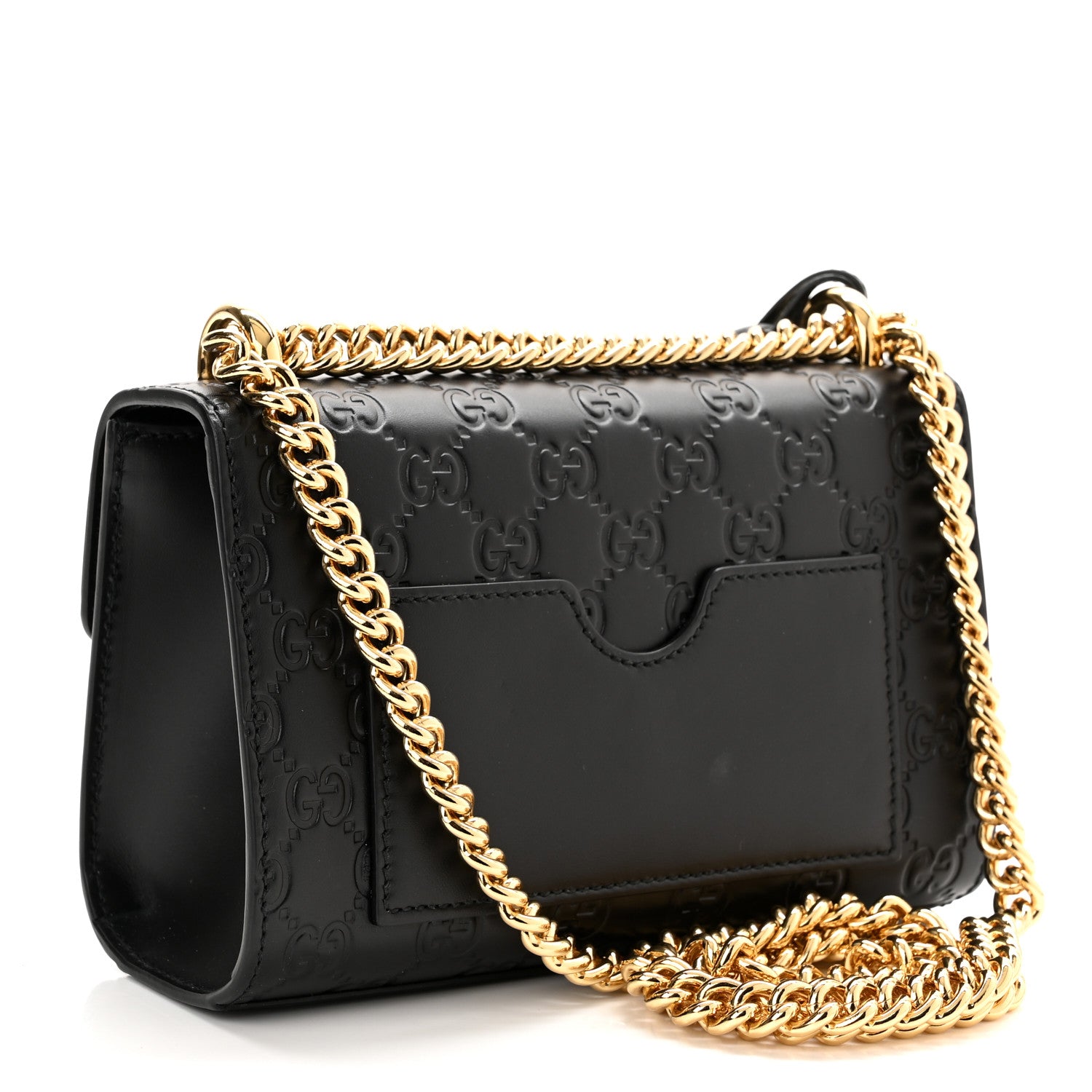 Gucci Guccissima Small Padlock Shoulder Bag Black 4 of 10