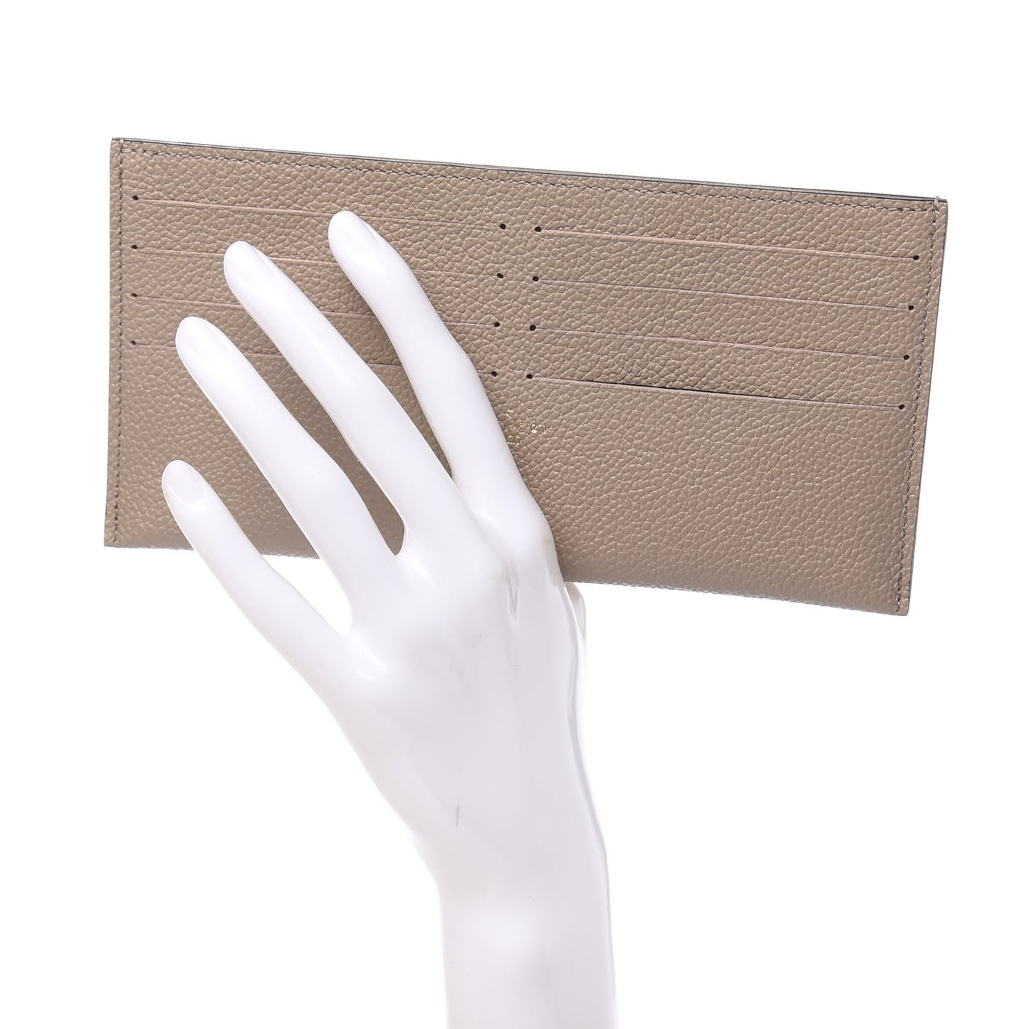 Calfskin Felicie Chain Wallet Card Holder Insert Tourterelle