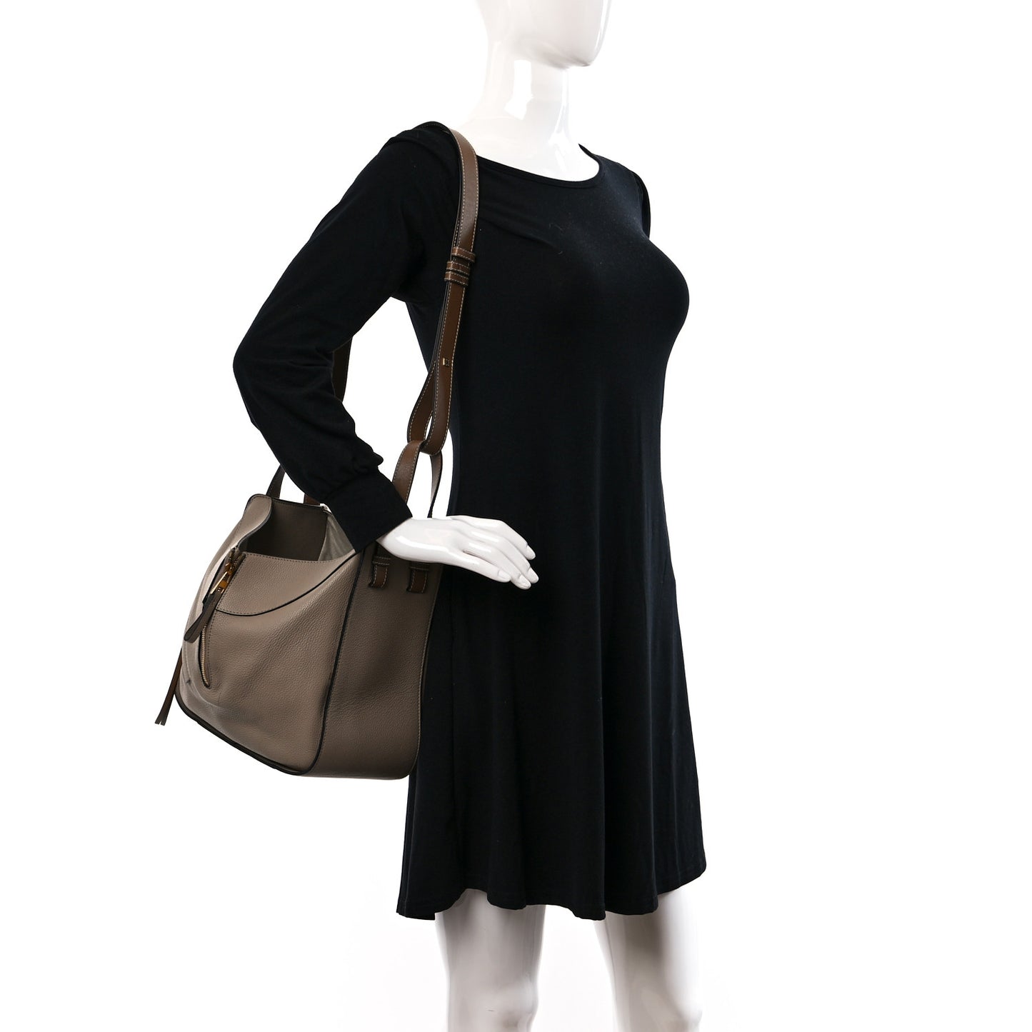 Calfskin Small Hammock Shoulder Bag Sand Mink