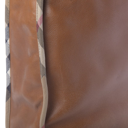 Burberry Calfskin Nova Check Shoulder Bag Tan 14 of 16