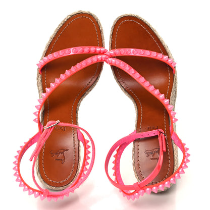 Christian Louboutin Patent Mafaldina 120 Wedge Sandals 41 Pink 2 of 8