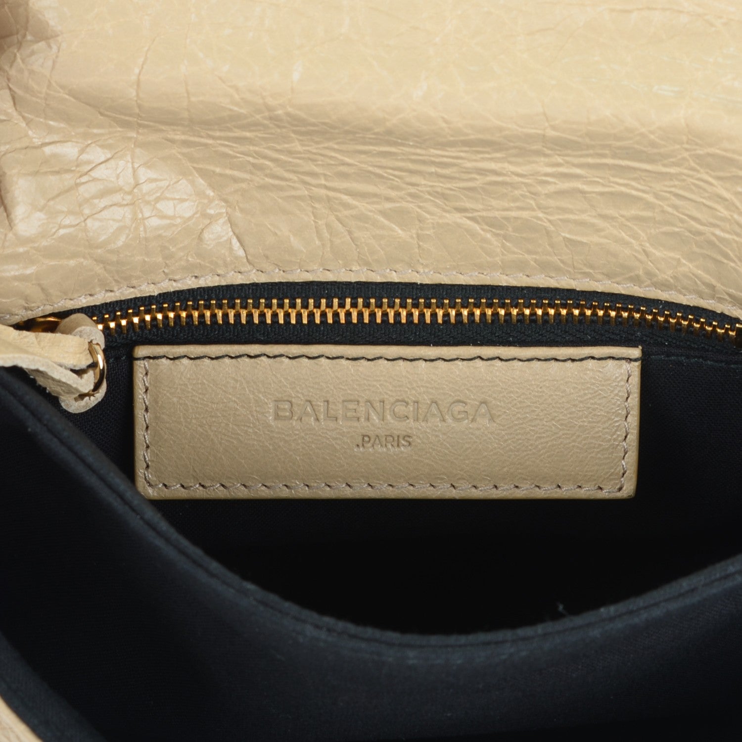 Balenciaga Agneau Classic Hardware Mini Envelope Strap Clutch Beige Sable 6 of 7