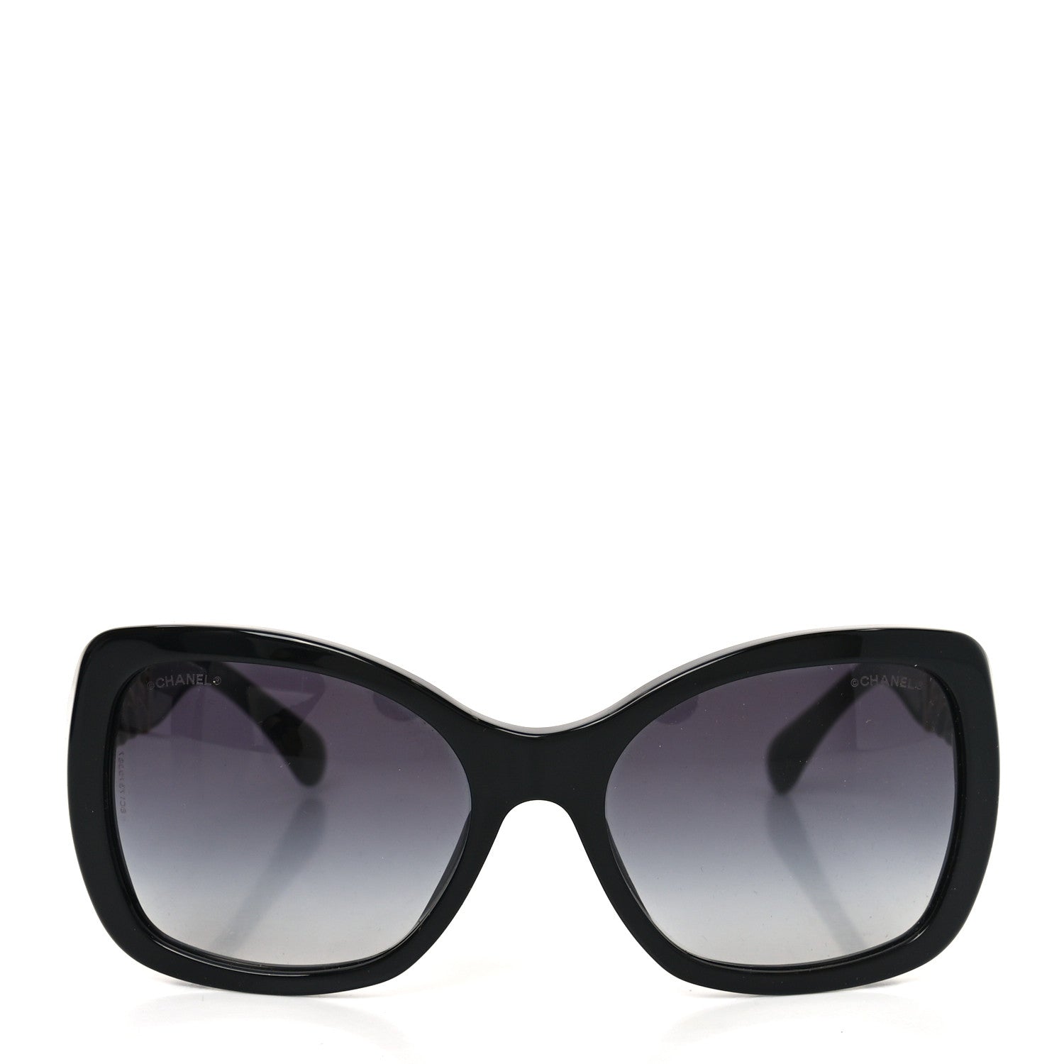 Chanel Acetate Metal Chain Square Sunglasses 5305 Black 2 of 7
