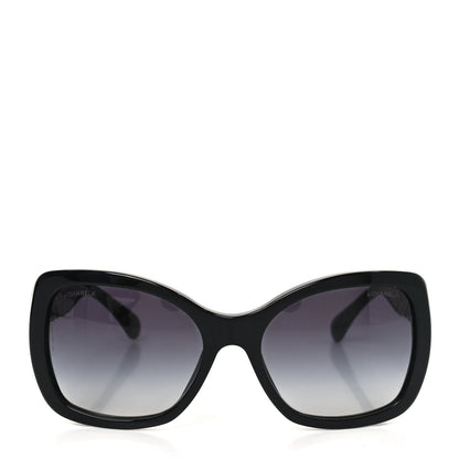Chanel Acetate Metal Chain Square Sunglasses 5305 Black 2 of 7