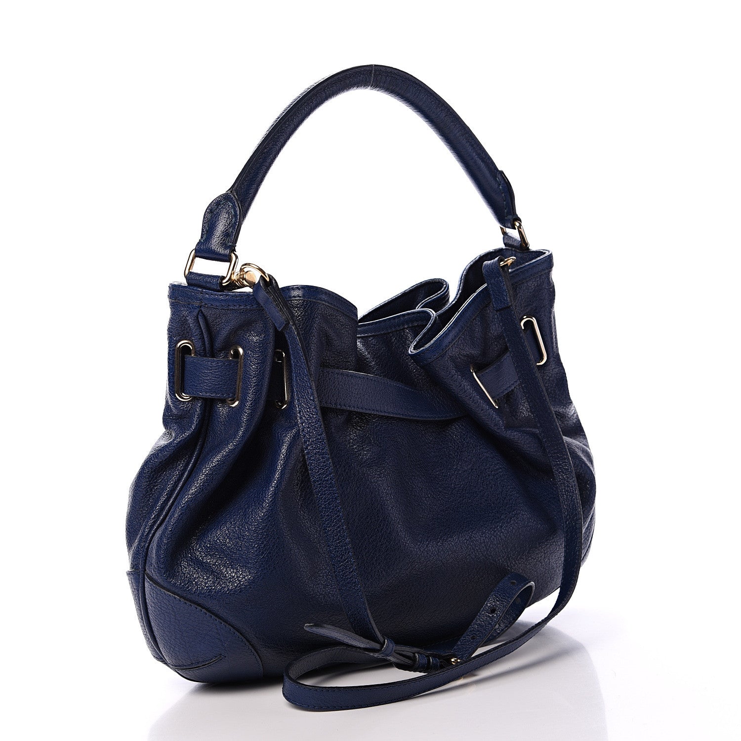 Burberry Grainy Calfskin Wilenmore Hobo Blue 2 of 12