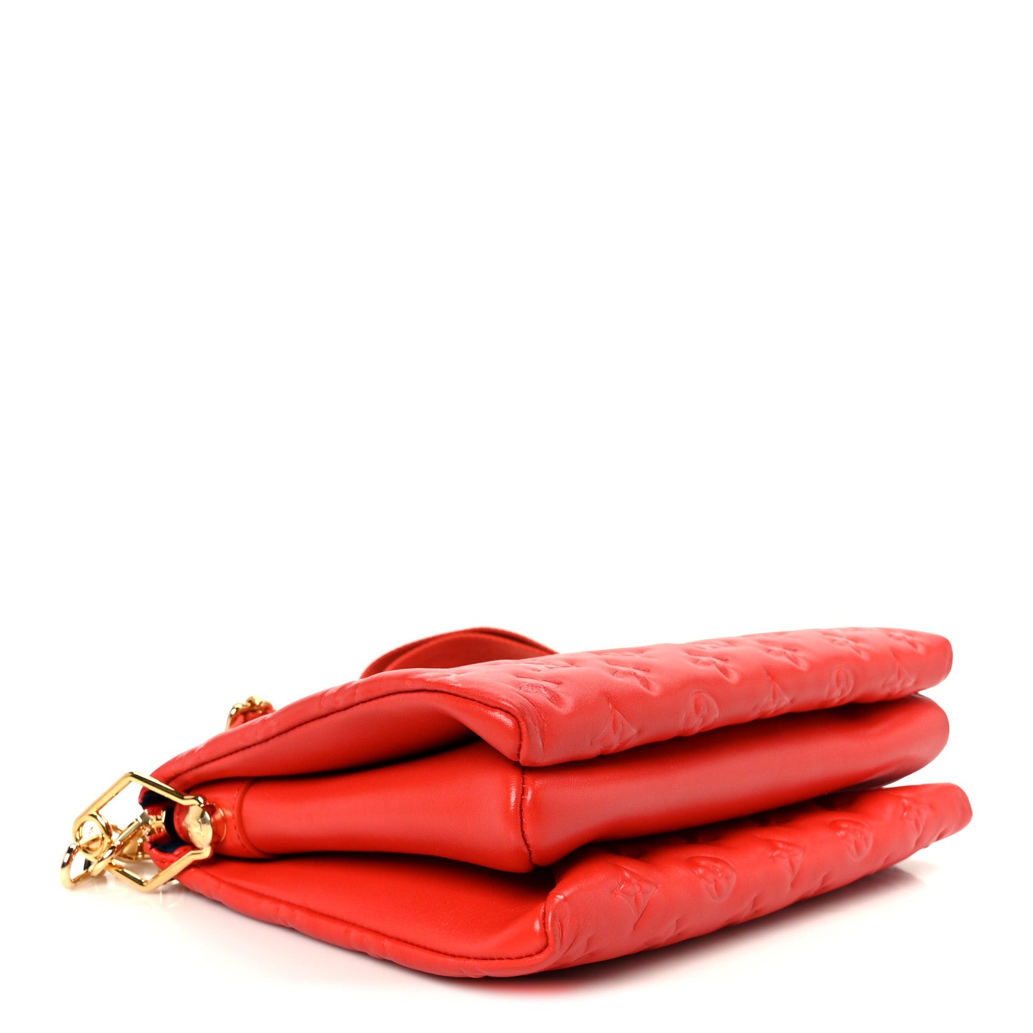 Louis Vuitton Lambskin Embossed Monogram Coussin PM Red 4 of 10