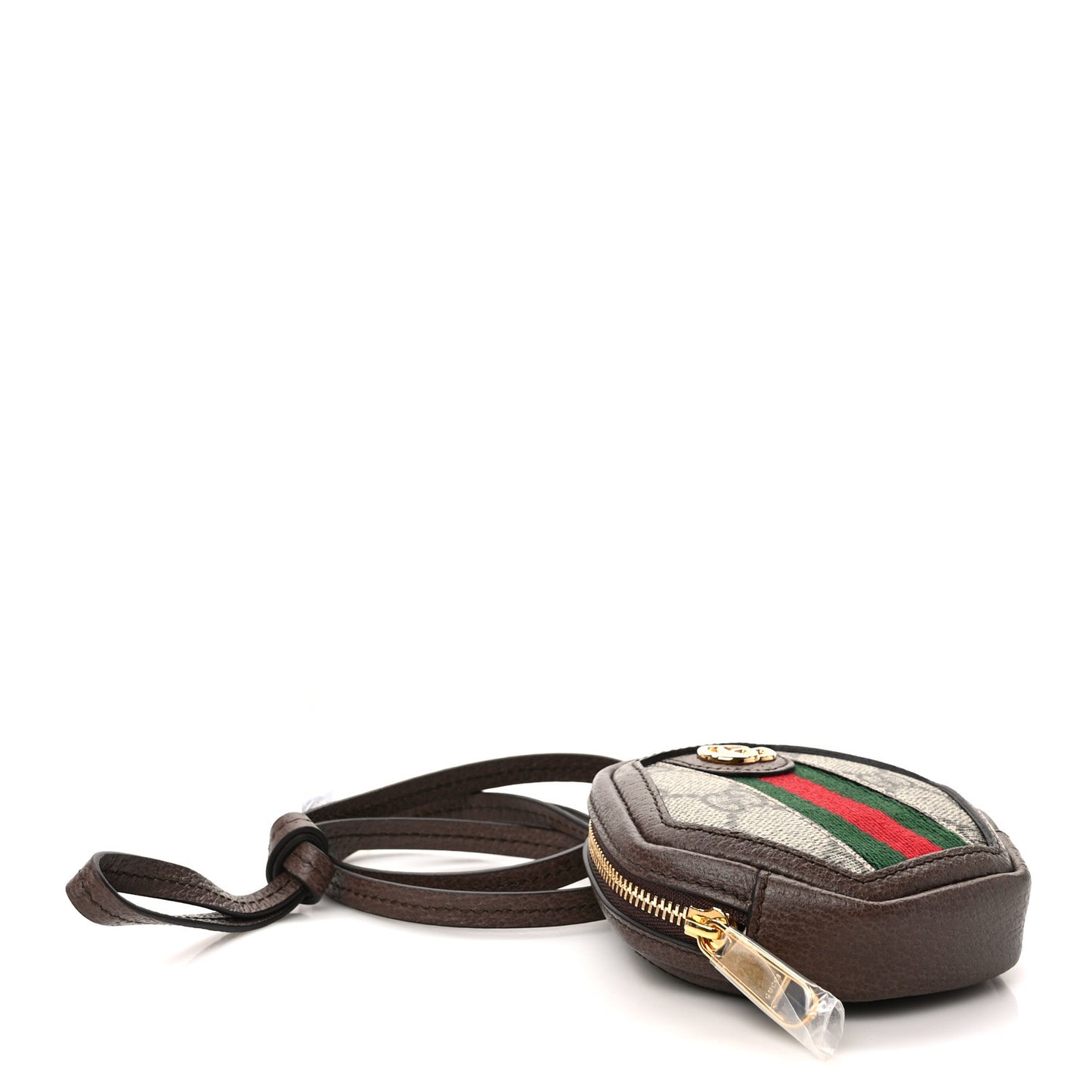 GG Supreme Monogram Web Ophidia Wrist Pouch Beige New Acero