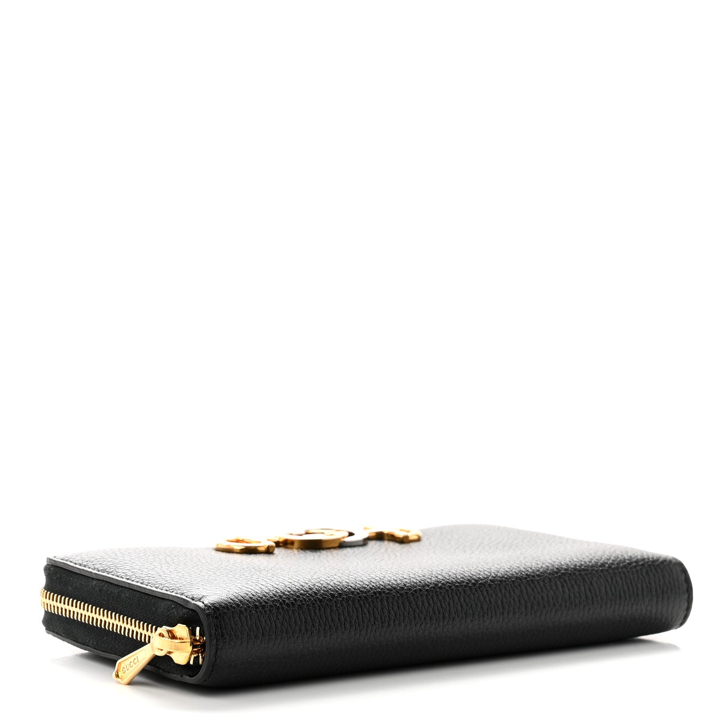 Gucci Grainy Calfskin Zumi Zip Around Wallet Black 4 of 8
