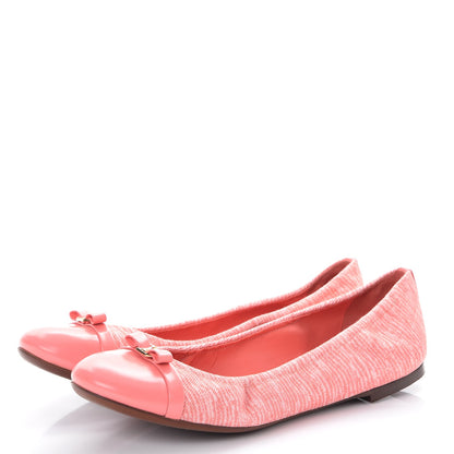 Louis Vuitton Canvas Elba Ballerina Flats 41 Corail 3 of 10
