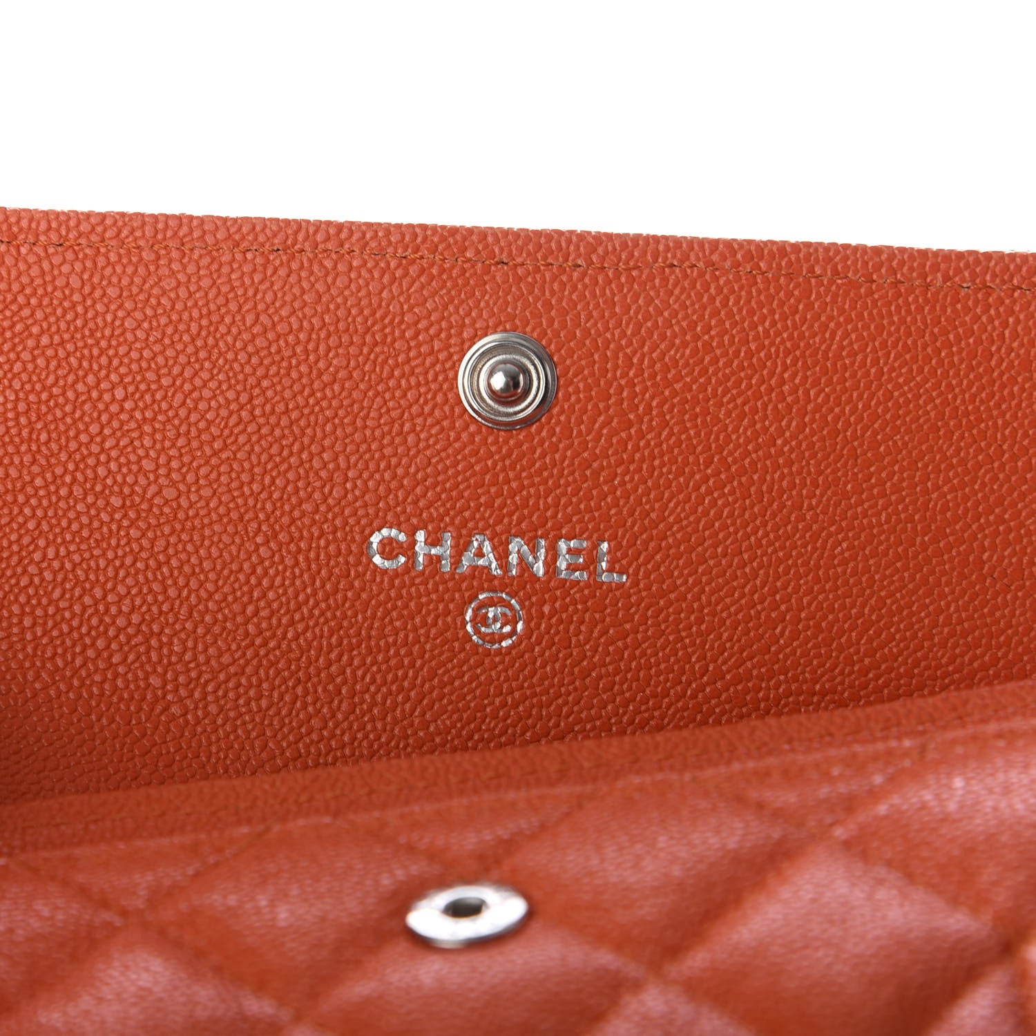 Chanel Caviar Quilted Boy Flap Card Holder Orange 6 of 9