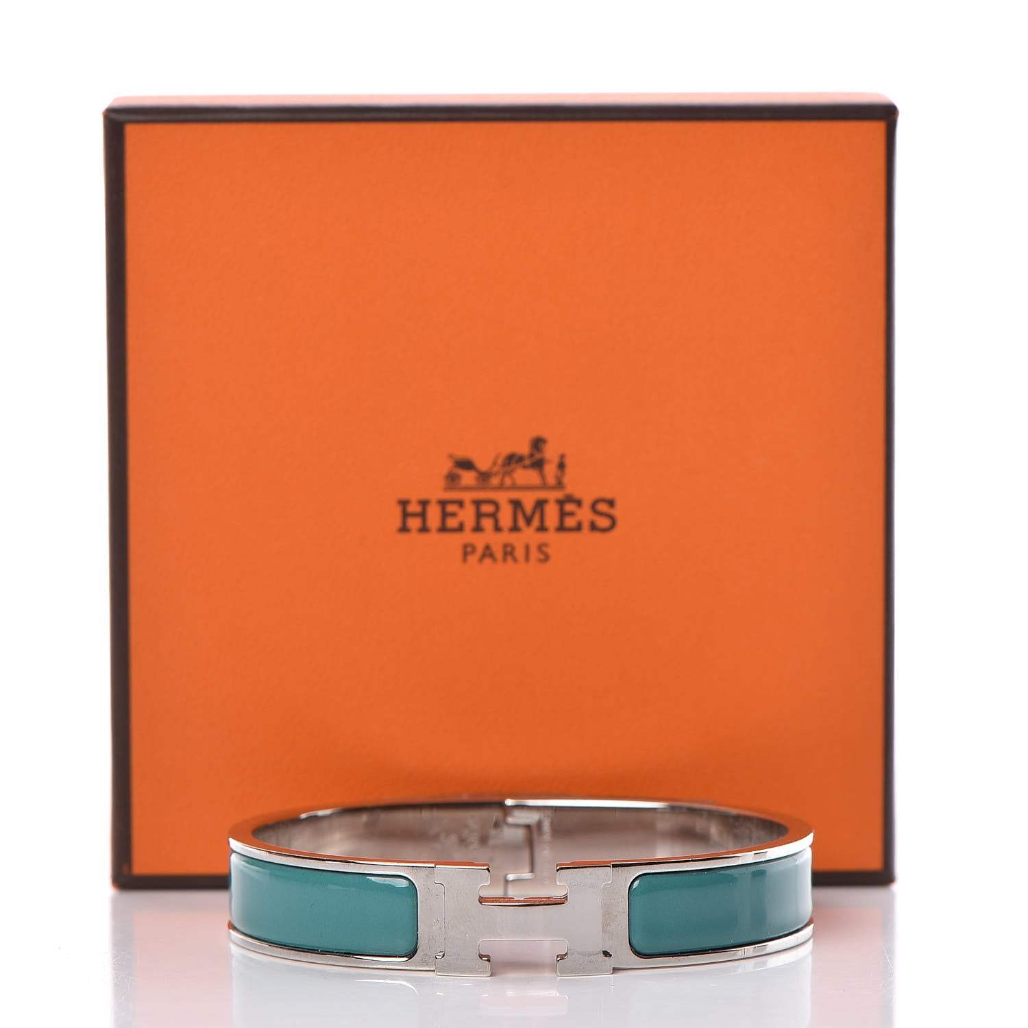 Hermes Enamel Narrow Clic Clac H Bracelet GM Malachite 7 of 7
