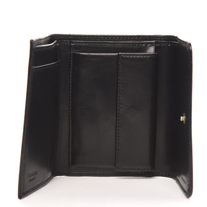 Prada Velluto Logo Tri-Fold Wallet Black 5 of 8