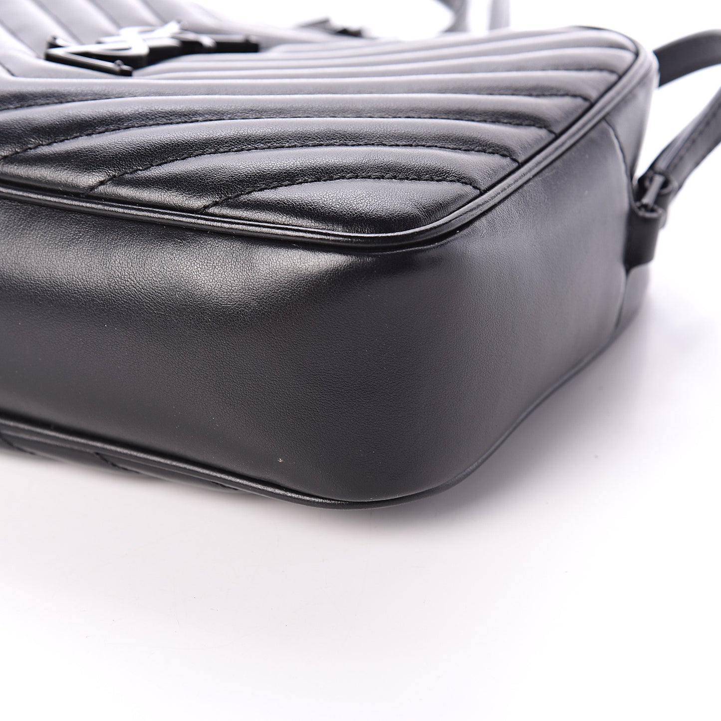 Calfskin Matelasse Monogram Lou Camera Bag Black