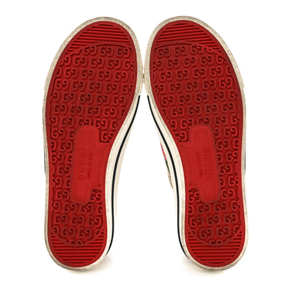 Gucci GG Monogram Web Womens 1977 Tennis Sneakers 37 Beige Ebony Mystic White 5 of 11
