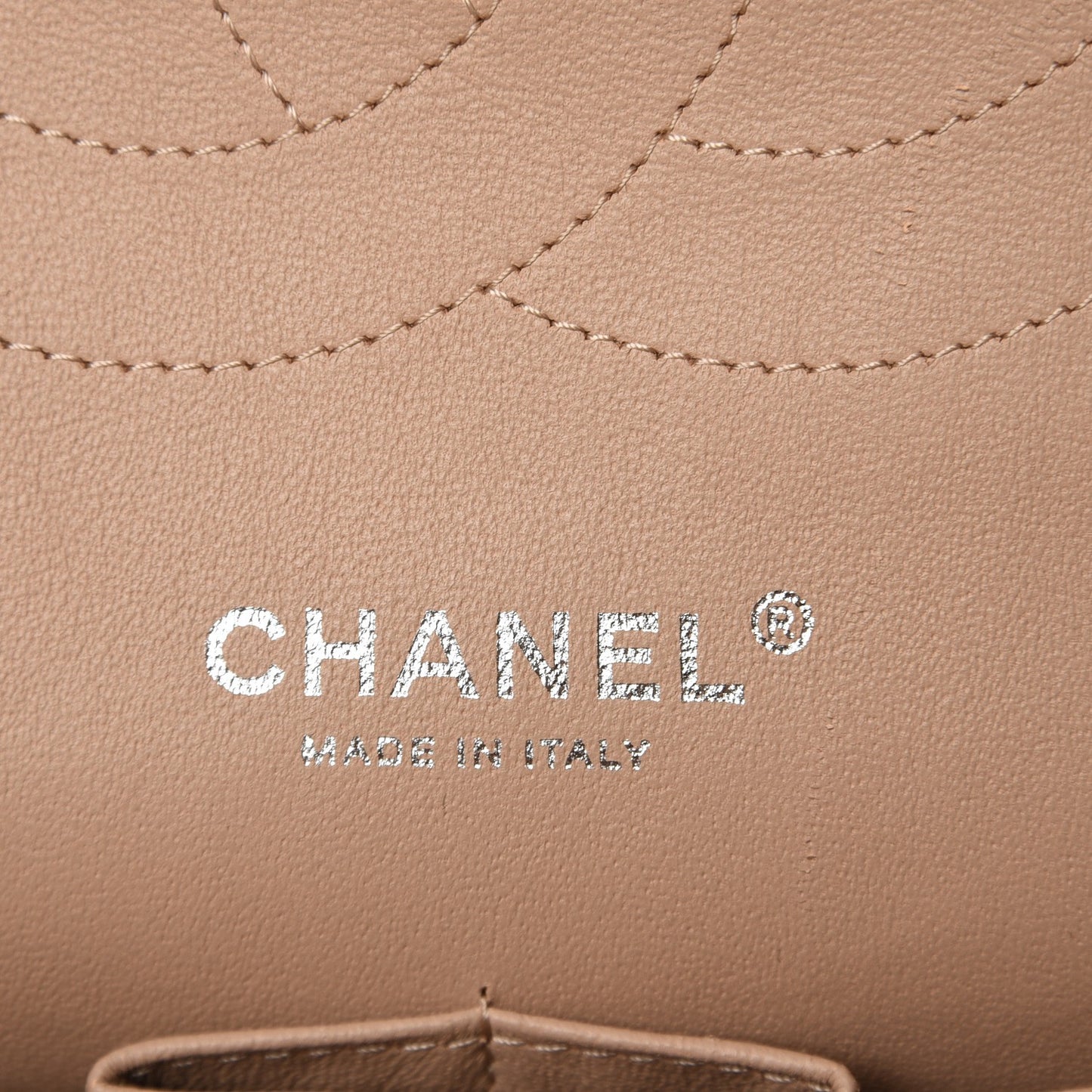 Caviar Quilted Jumbo Double Flap Beige Clair