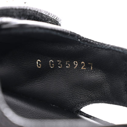 Chanel Grained Calfskin Velcro Dad Sandals 36 Black 8 of 10