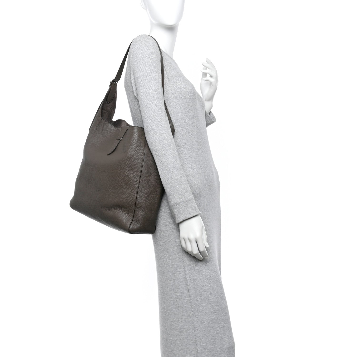 The Row Grained Calfskin Blake Hobo Elephant 2 of 15