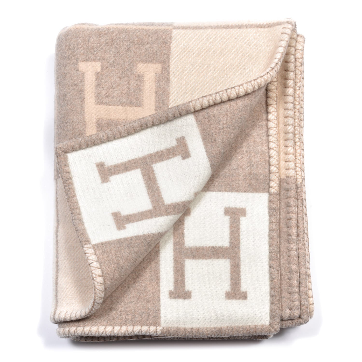 Hermes Wool Cashmere Avalon III Blanket Coco Camomille 2 of 3