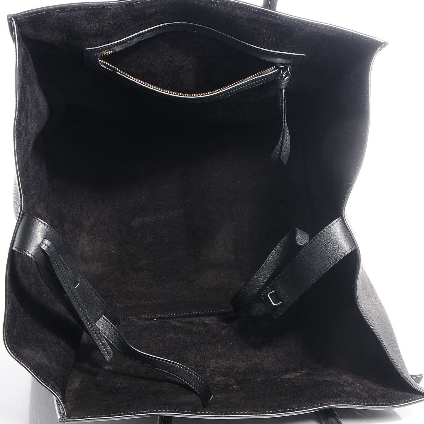 Supple Calfskin Large Phantom Luggage Black