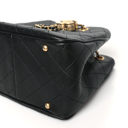 Chanel Calfskin Stitched Small Egyptian Amulet Drawstring Bag Black 10 of 10