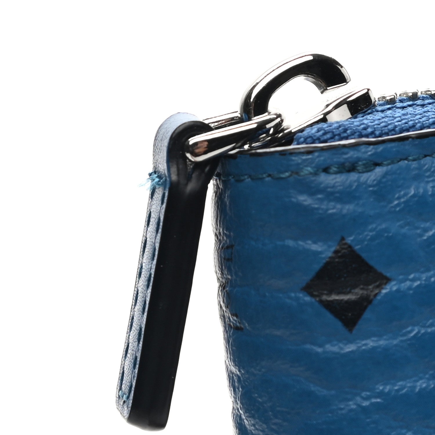 MCM Visetos Large Zip Around Wallet Munich Blue 8 of 8