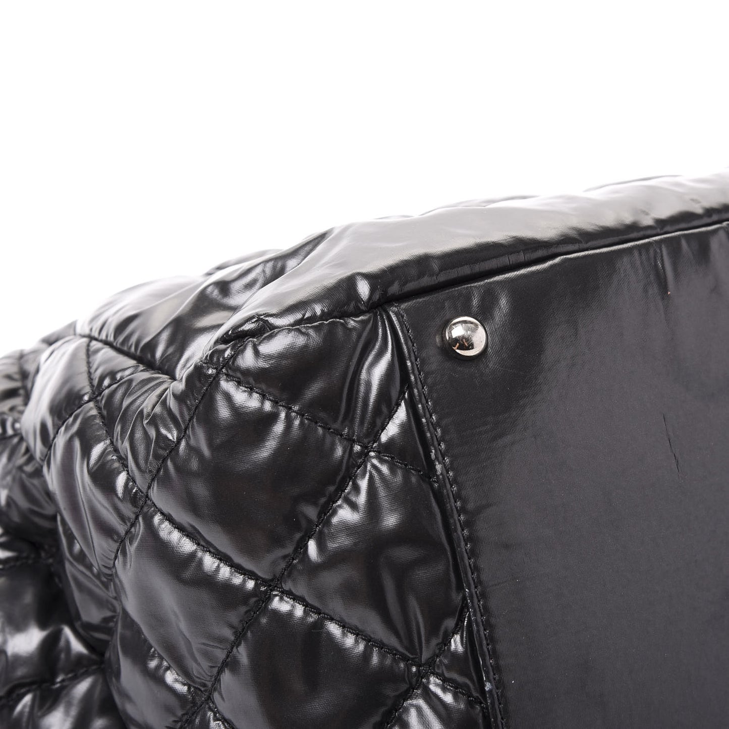 Vinyl Mohair Trimmed Accordion Arctic Polar Ice Flap Black