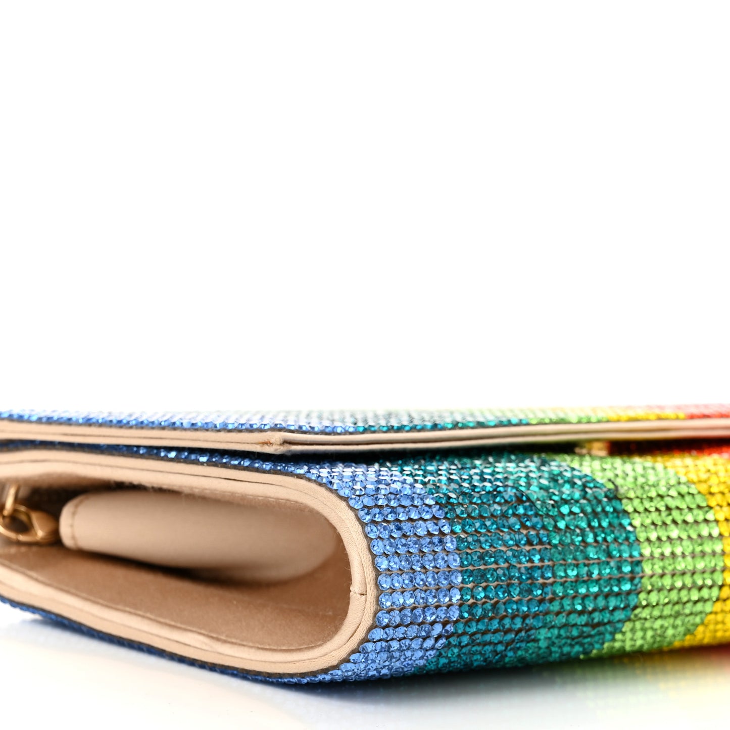 Swarovski Crystal Fizzoni Rainbow Clutch Champagne Multicolor