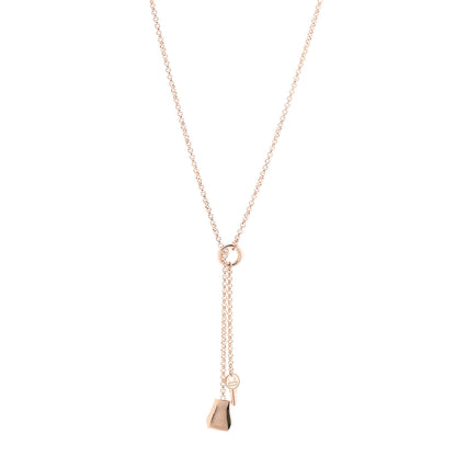 Hermes 18K Rose Gold PM Kelly Clochette Necklace 1 of 4