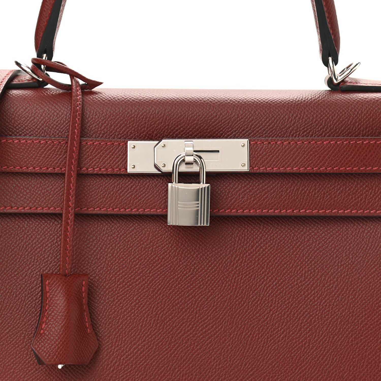 Hermes Epsom Kelly Sellier 28 Rouge H 7 of 10