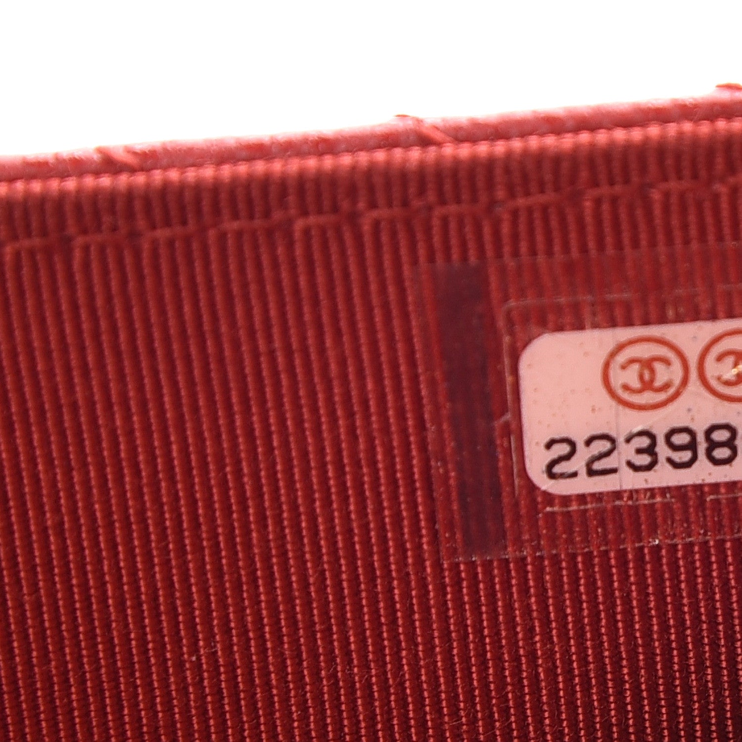 Chanel Caviar Chevron Quilted Wallet On Chain WOC Red 8 of 8