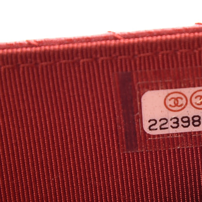 Chanel Caviar Chevron Quilted Wallet On Chain WOC Red 8 of 8