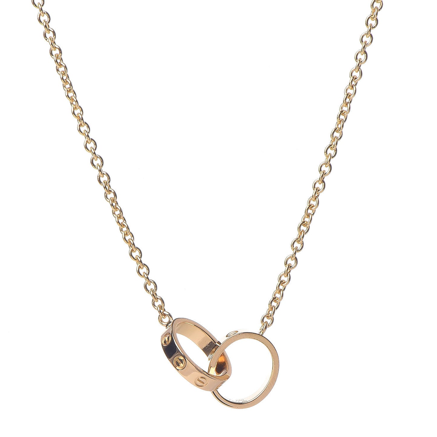 18K Yellow Gold Interlocking LOVE Necklace