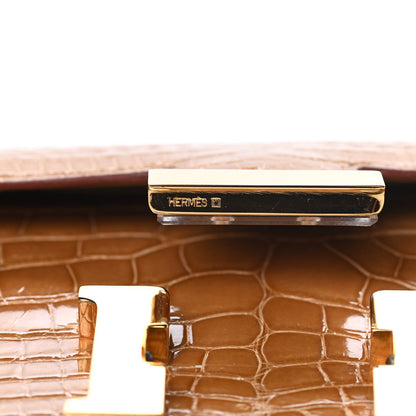 Hermes Shiny Alligator Constance 18 Tabac Camel 8 of 24