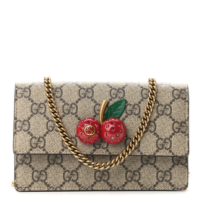 Gucci GG Supreme Monogram Mini Cherry Chain Bag 1 of 8