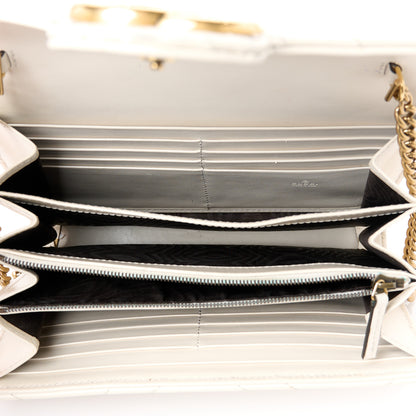 Gucci Calfskin Matelasse GG Marmont Chain Wallet Mystic White 5 of 14
