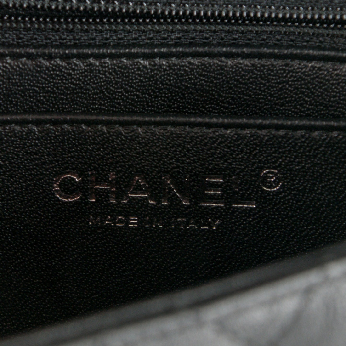 Crumpled Calfskin Quilted Mini Square Flap So Black