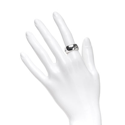 Gucci Sterling Silver Blind for Love Band Ring 53 6.25 2 of 7