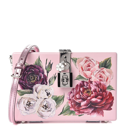 Dolce & Gabbana Acrylic Floral Print Dolce Box Clutch Pink 1 of 12