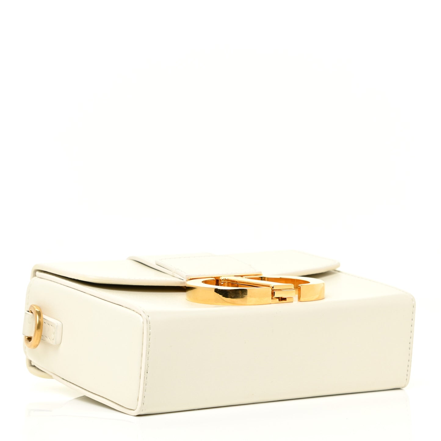 Smooth Calfskin 30 Montaigne Box Bag White